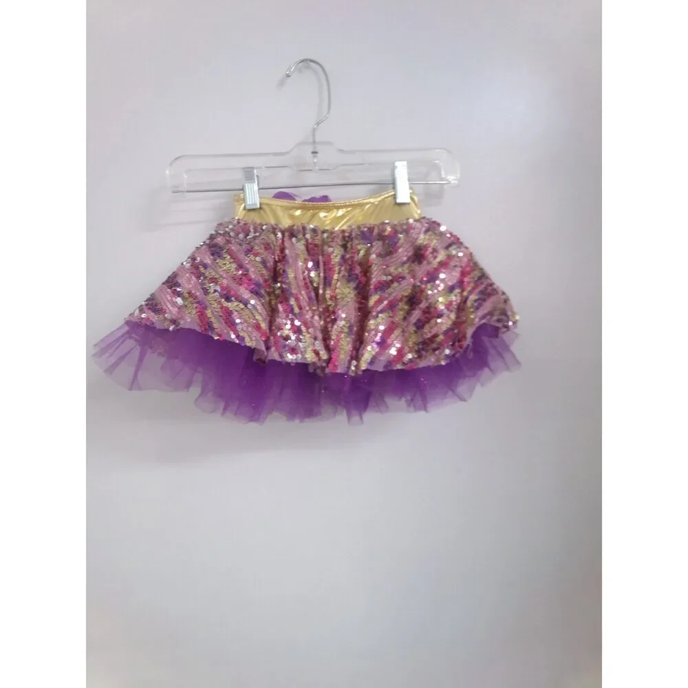 Pre-Owned Dance Costume Skirt Weissman Sparkle Sequin Skirt Tap Jazz